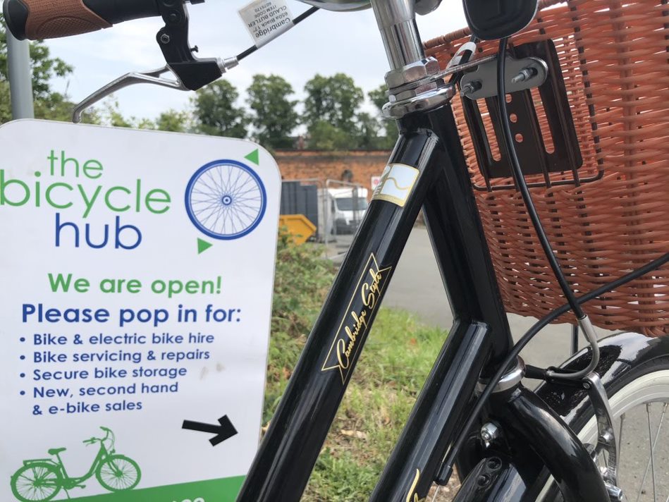 Bike Hub Sign and Bike