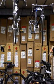 Bikes in storage