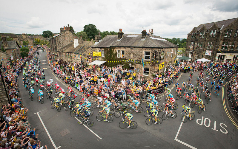 Crowds at Le Tour de France Grand Départ Yorkshire