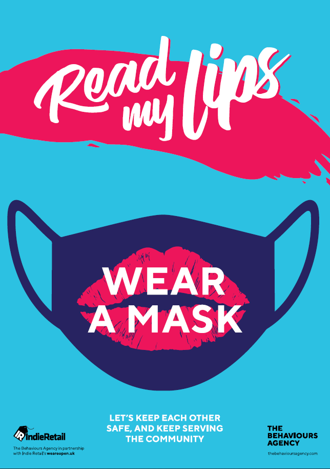 Covid-19 Behavioural-led Retail Posters - Read my lips wear a mask