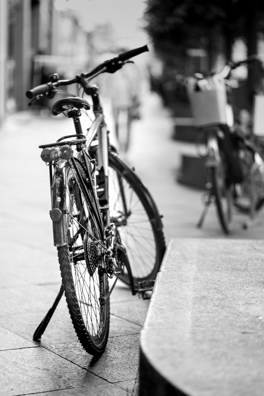 black and white picture of cycle