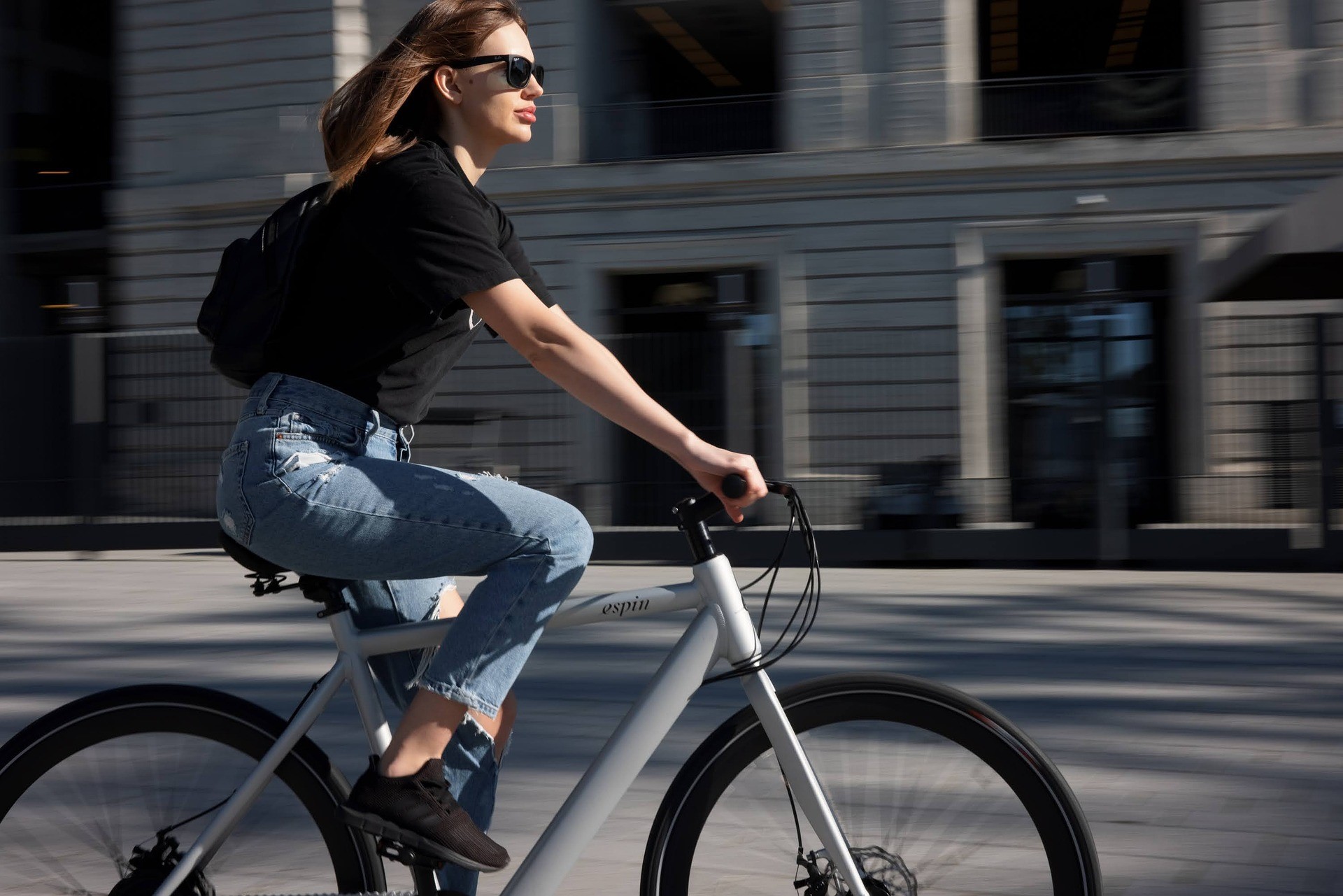City Cycling Woman