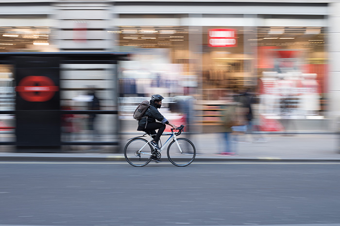 person riding bike